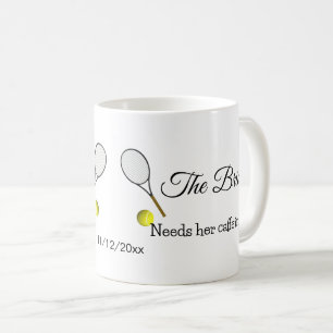 Mug Une Mariée De Tennis A Besoin De Caféine Fixer
