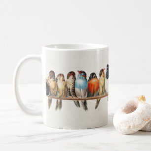 Mug Une perche d'oiseaux Illustration de la perche Vin