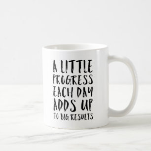 Mug Une peu de citation de motivation de progrès