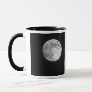 Mug Une pleine lune brillante dans un ciel nocturne no