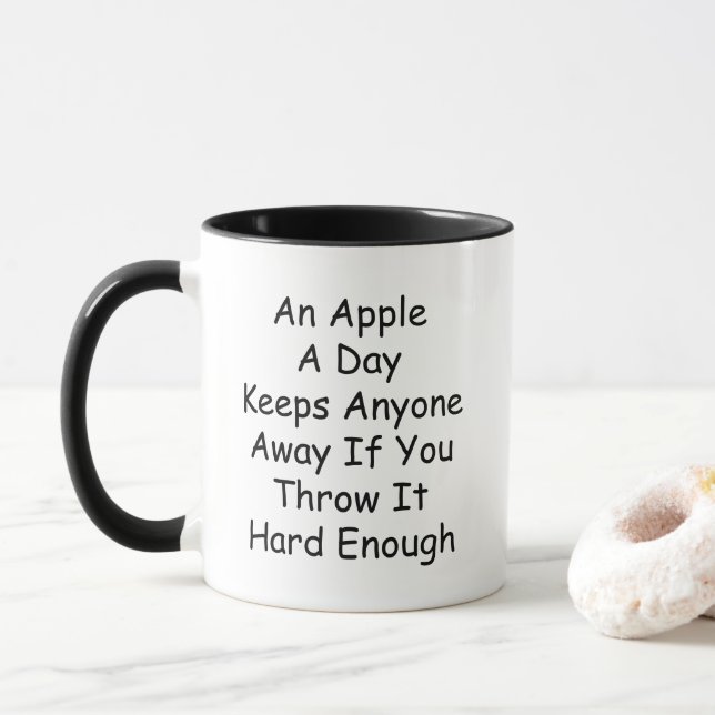 Mug Une Pomme Par Jour Empêche N'Importe Qui Si Vous L (Avec donut)