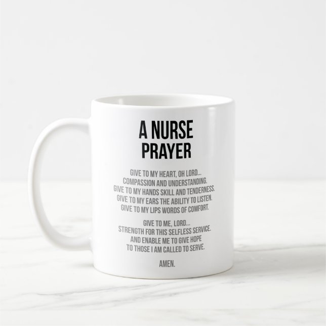 Mug Une prière d'infirmière (Gauche)
