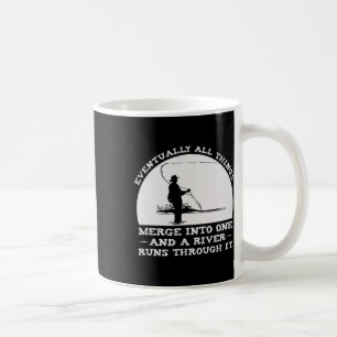 Mug Une Rivière Traverse À Travers Elle Pêche À Voler