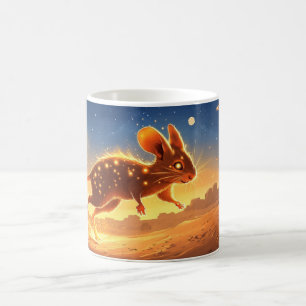 Mug une souris dans un décor désertique nocturne