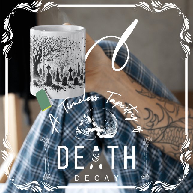 Mug Une tapisserie intemporelle de la mort et du décli (A Timeless Tapestry of Death and Decay cover from The Beekeeper Store)