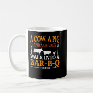 Mug Une vache Un cochon et un poulet marchent dans le