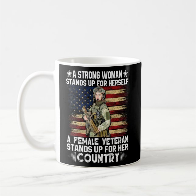 Mug Une Vétéran Femme Se Déclare Pour Son Pays (Gauche)