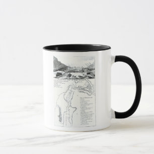 Mug Une vue de perspective de lac George