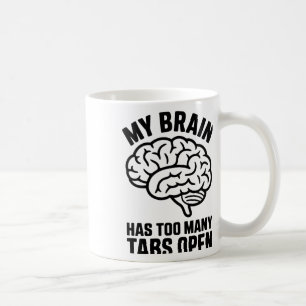Mug Unhinged - Mon Cerveau A Trop De Tabs Open Sticker