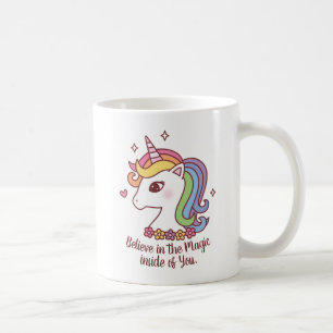 Mug Unicorn Croyez en la magie à l'intérieur de vous C