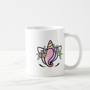 Mug Unicorn Face Jolie Eyelashes Dimanche Fleurs de Pâ