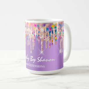 Mug Unicorn Holograph Rainbow Drips Fête des mariées P