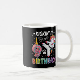 Mug Unicorn Karate 9e anniversaire Neuf 9 ans Taekw
