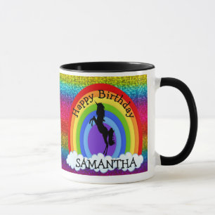 Mug Unicorn mignon joyeux anniversaire Rainbow Parties