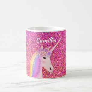 Mug Unicorn rose Parties scintillant Sparkle Magique P