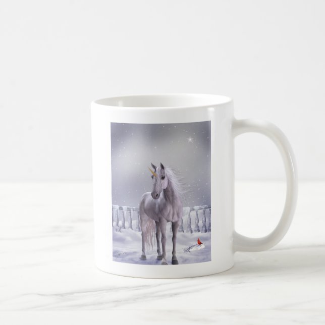 Mug Unicorne dans la neige (Droite)