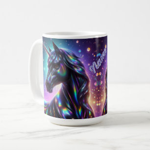 Mug Unicorne dans un Arrière - plan étincelant