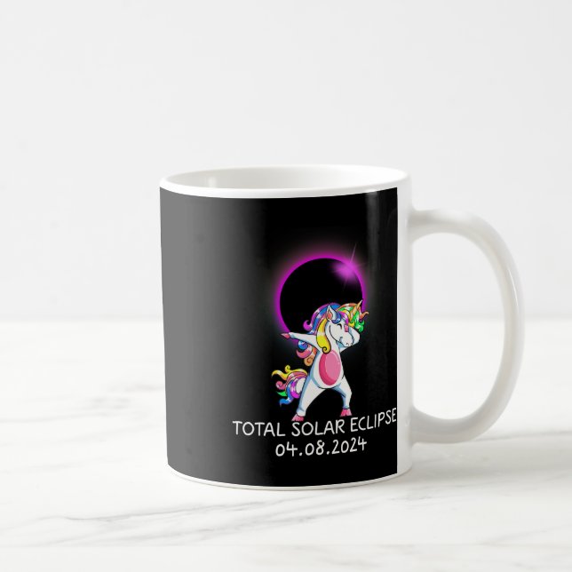 Mug Unicorne États-Unis Total Éclipse Solaire 8 avril (Droite)