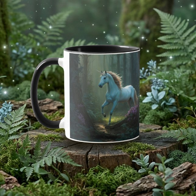 Mug Unicorne magique en forêt enchantée (Créateur téléchargé)