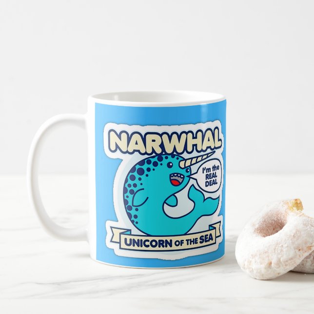Mug Unicorne Narwhal De La Mer (Avec donut)