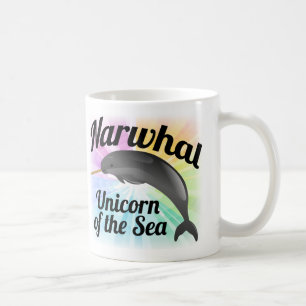 Mug Unicorne Narwhal de la mer, Arc-en-ciel mignon
