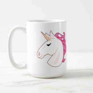 Mug Unicorne poil rose blanc enfant enfant