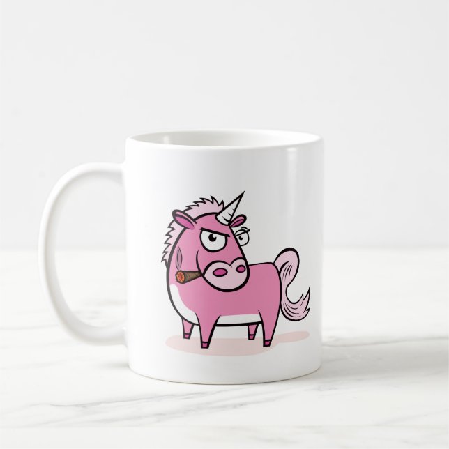 Mug Unicorne Rose Fumer (Gauche)