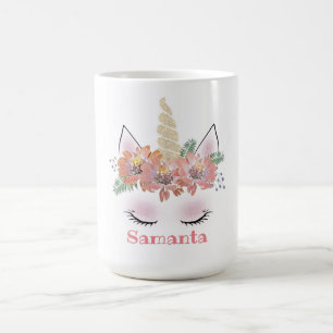 Mug Unicorne, visage Unicorne, personnalisé, filin, f