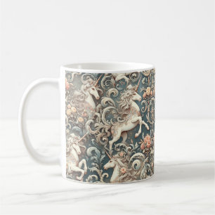 Mug Unicornes victoriennes mystiques : Enchantées flor