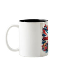 Mug Union Jack avec des monuments britanniques emb