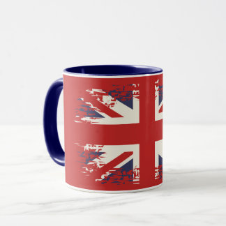 Mug Union Jack (drapeau du Royaume-Uni), style grunge