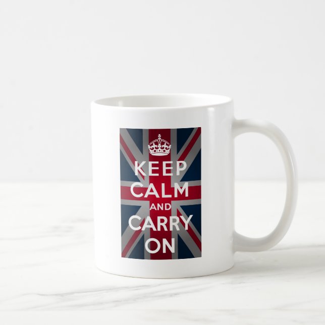 Mug Union Jack gardent le calme et continuent (Droite)