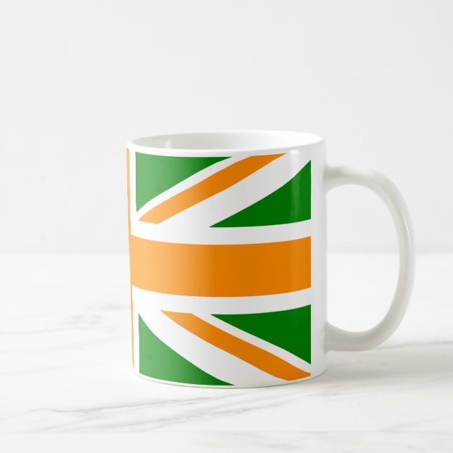 Mug Union Jack verte et orange (Droite)