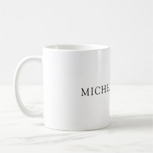 Mug Unique Classic Minimaliste Plain Nom simple