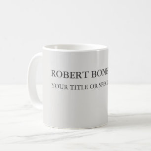 Mug Unique moderne Platinum Gris élégant minimaliste