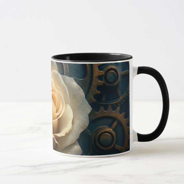 Mug univers steampunk - La rose du temps (Droite)