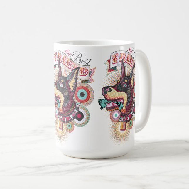 Mug – Urban Loyalty Doberman Pop-Art Design (Front Right)
