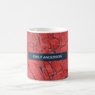 MUG URBAN RED NAVY OXFORD UNIVERSITY UK PASSERELLE