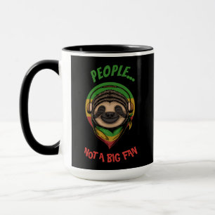 Mug Urban Warrior Music Sloth Personnes Pas un grand f