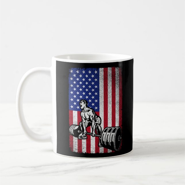 Mug USA American Flag haltérophilie (Gauche)