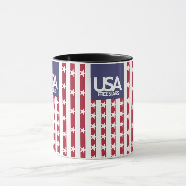 MUG USA/EEUU FREE STARS FLAG BY MASANSER PIXELAT (Centre)
