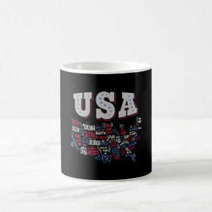 Mug USA Map États-Unis Amérique