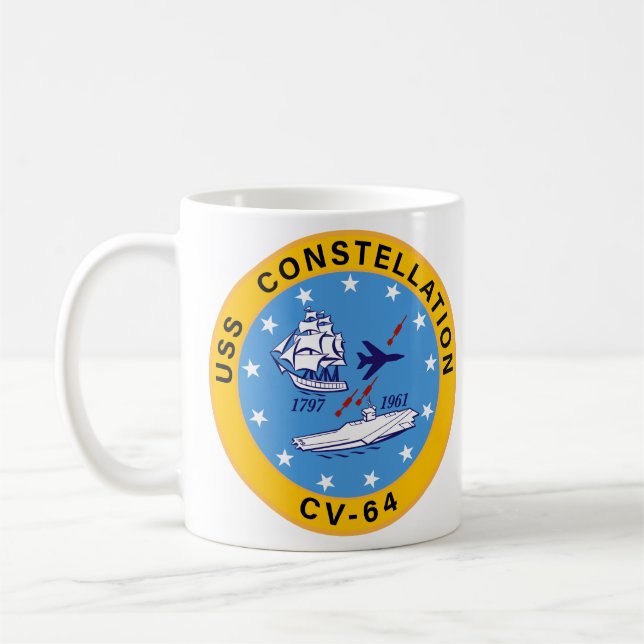 Mug USS Constellation CV-64 Insigne de transporteur d' (Gauche)