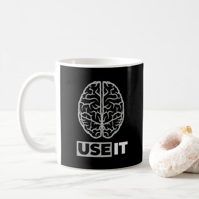 Mug Utiliser - Conception du cerveau (Avec donut)