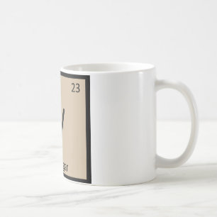 Mug V - Symbole du tableau périodique de la chimie du 