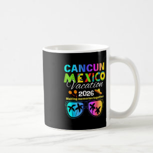 Mug Vacances à Cancun Mexique Plage 2026 Voyage Groupe