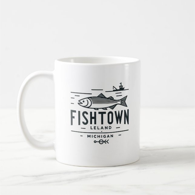 Mug Vacances à Fishtown Leland Michigan (Gauche)