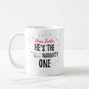 Mug Vacances amusantes Chère Père Noël Typographie de