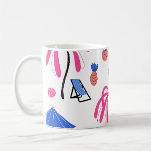 Mug Vacances d'été : Palm Trees Ananas Motif