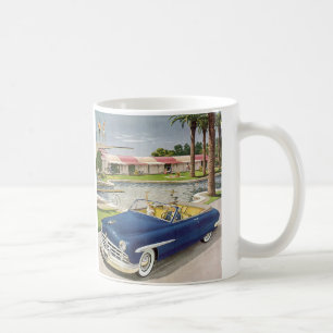 Mug Vacances d'été vintage, voiture décapotable et mot